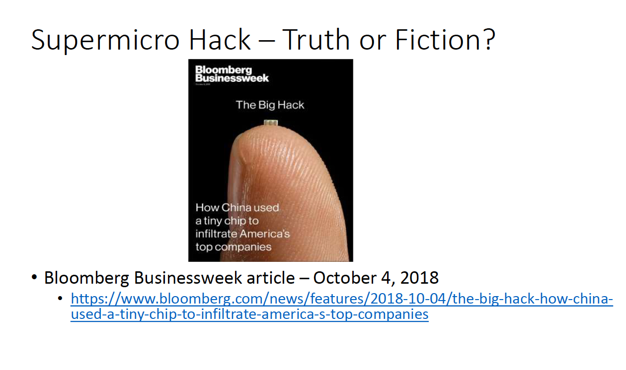 Supermicro Hack – Truth or Fiction?